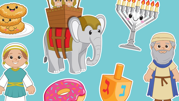 Chanukah puppets, bulletin board decor, coloring pages, bingo and greeting cards to help you teach the story of Chanukah.