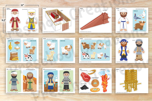Sefer vayikra puppets and props to teach parsha or chumahs
