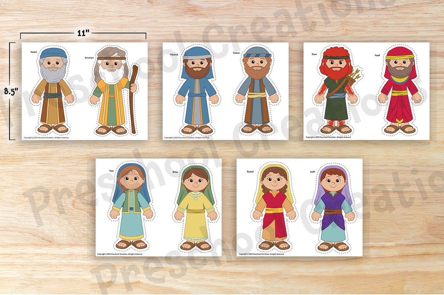 Adorable, whimsical Parsha puppets and props! Amazing resources to serve as teaching aids to enhance teaching parshah (weekly Torah portion), Book of Genesis, Sefer Beraishis, Bereishis, 6 days of creation, Noah's ark curriculums in your preschool classroom