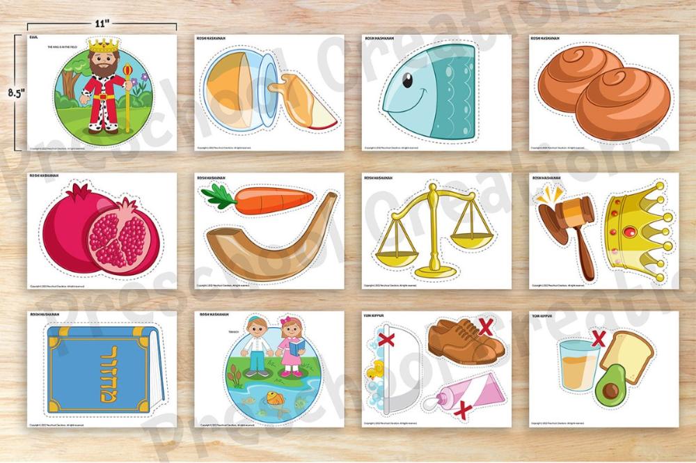 Adorable puppets to enhance your preschool classroom. Full curriculum to teach about High Holidays, Yomim Noraim, Rosh Hashanah, Jewish New Year, Yom Kippur, Sukkot, Sukkos, Simchat Torah, Simchas Torah
