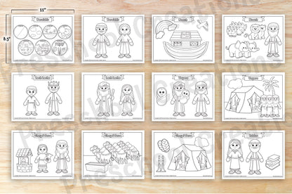 Adorable, whimsical Parsha coloring sheets and coloring pages! Amazing resources to serve as teaching aids to enhance teaching parshah (weekly Torah portion), Book of Genesis, Sefer Beraishis, Bereishis, 6 days of creation, Noah's ark curriculums in your preschool classroom