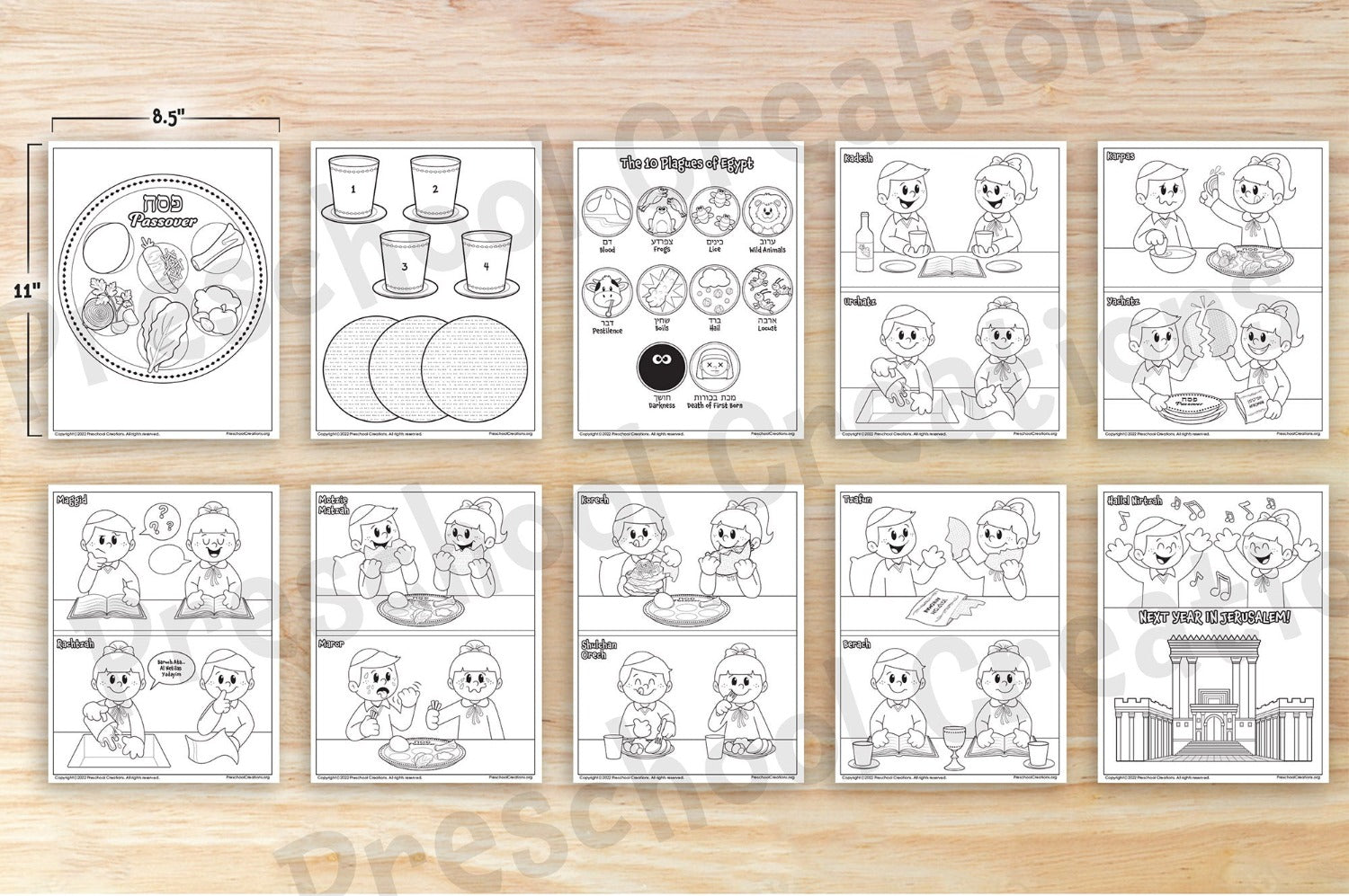 Pesach Coloring Pages – Preschool Creations