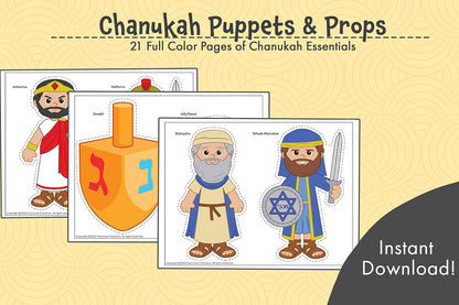 Chanukah puppets, props, and wall decor! Make your hannukah curriculum interactive with these fun Chanuka props, puppets, and wall decor. Perfect for your home or early education and preschool classroom. Enhance your Channukah lessons with these adorable Hanukah puppets, props and wall decor!!